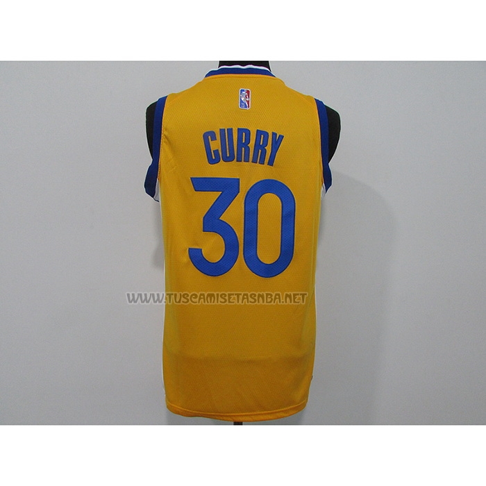 Camiseta Stephen Curry NO 30 Golden State Warriors Statement 2021 Oro